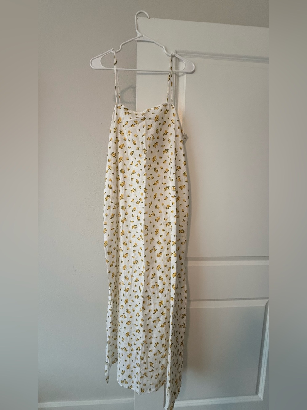 J. Crew White Maxi Skirt with Yellow Floral Print - Picture 3 of 8